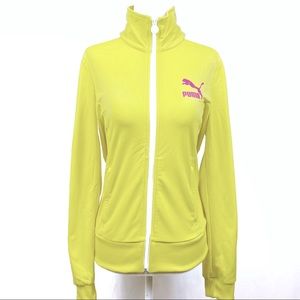 Puma, Yellow & White Track Jacket, Size M